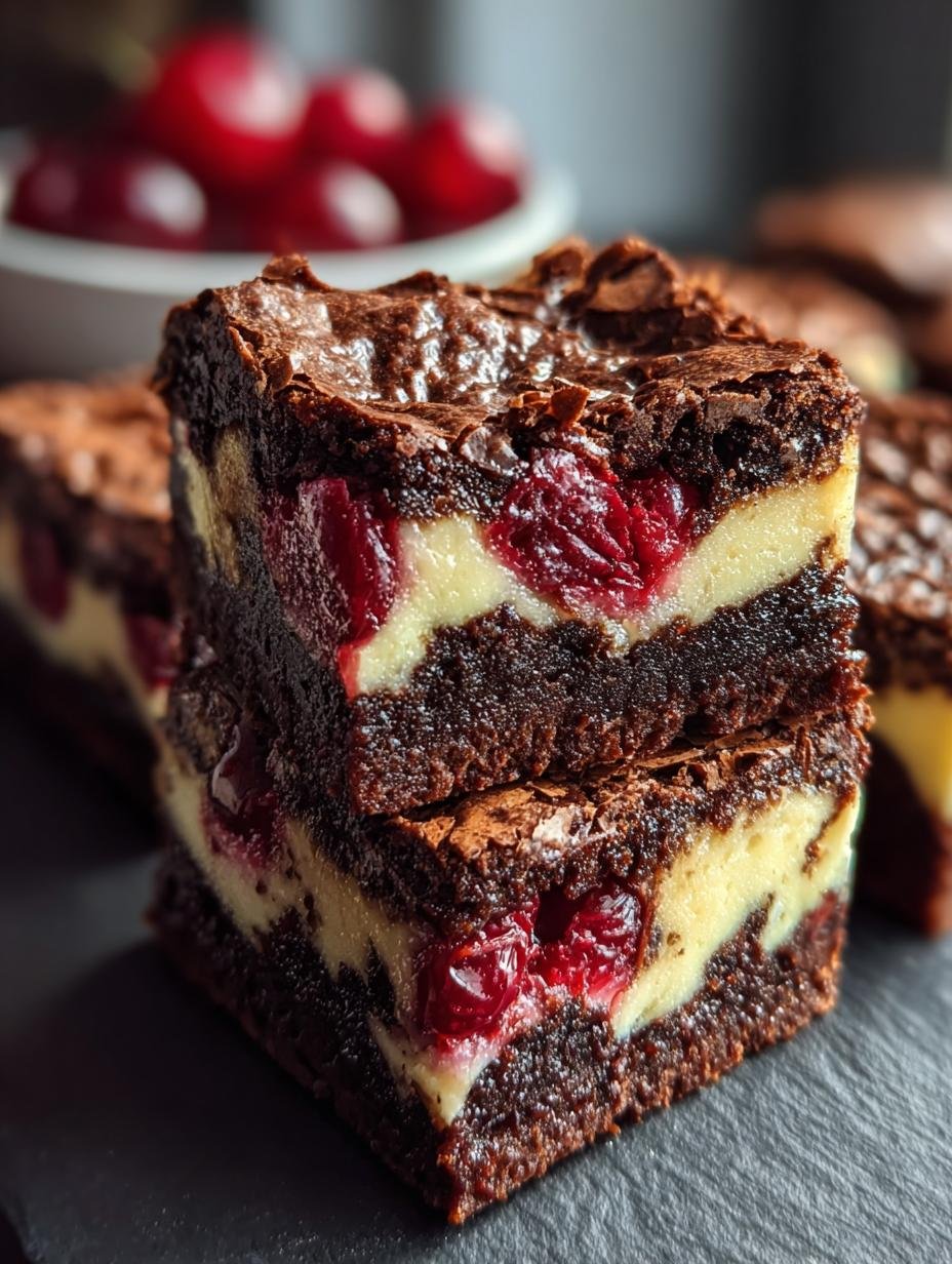 Delicious Cherry Cheesecake Brownies Recipe to Indulge - Cherry Cheesecake Brownies Recipe - main visual representation