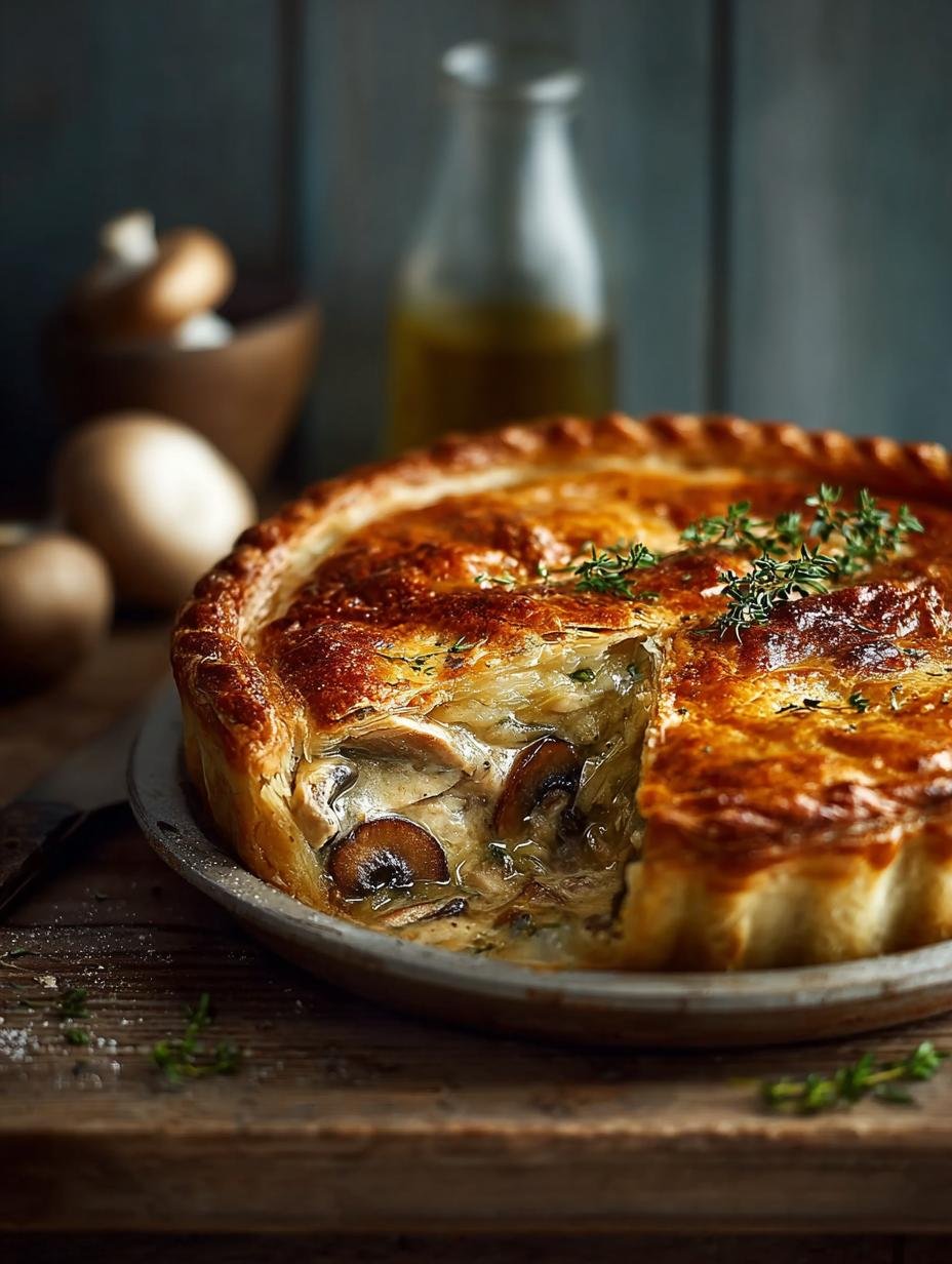 Chicken Leek Mushroom Pie