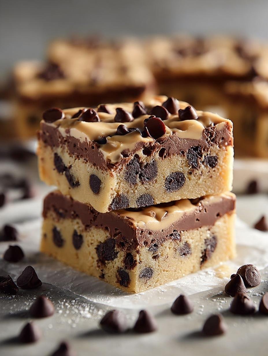 Chocolate Chip Cookie Dough Bars Recipe: 16 Indulgent Squares - Chocolate Chip Cookie Dough Bars Recipe - main visual representation