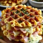 Crunchy Ham Cheese Chaffles