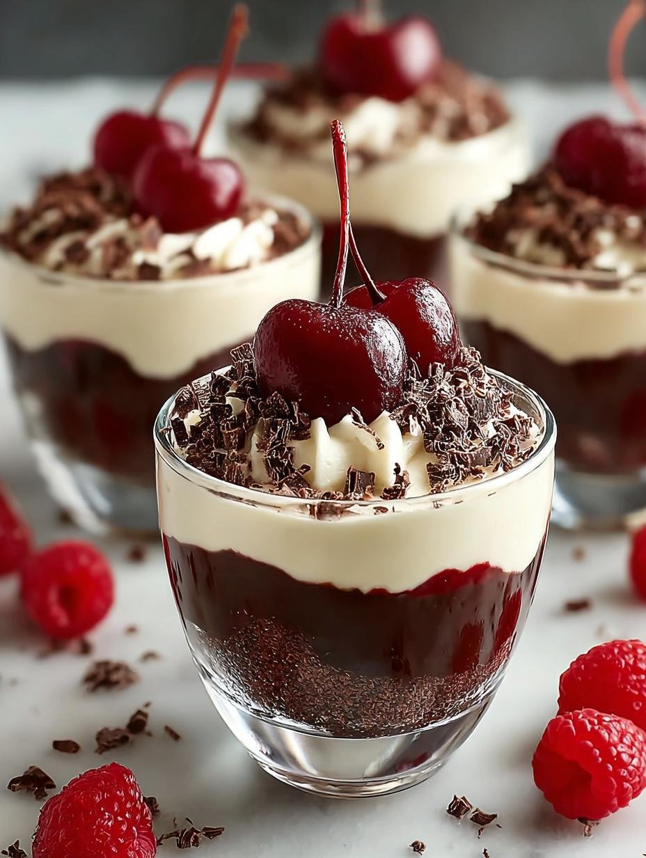 DLux Mini Dessert Cups: Indulge in Chocolate Cherry Bliss Treats - DLux Mini Dessert Cups: Indulge in Chocolate Cherry Bliss - main visual representation