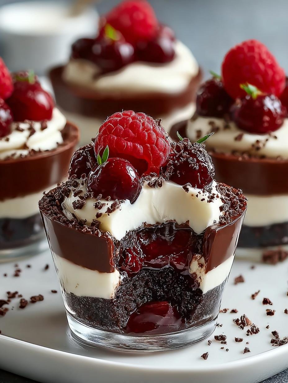 DLux Mini Dessert Cups: Indulge in Chocolate Cherry Bliss Treats - DLux Mini Dessert Cups: Indulge in Chocolate Cherry Bliss - additional detail