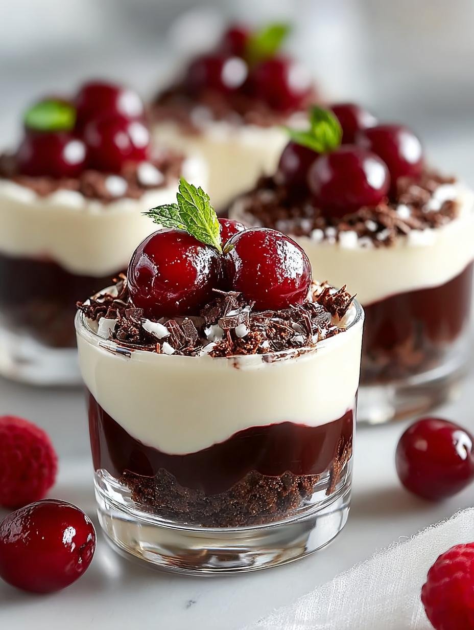 DLux Mini Dessert Cups: Indulge in Chocolate Cherry Bliss Treats