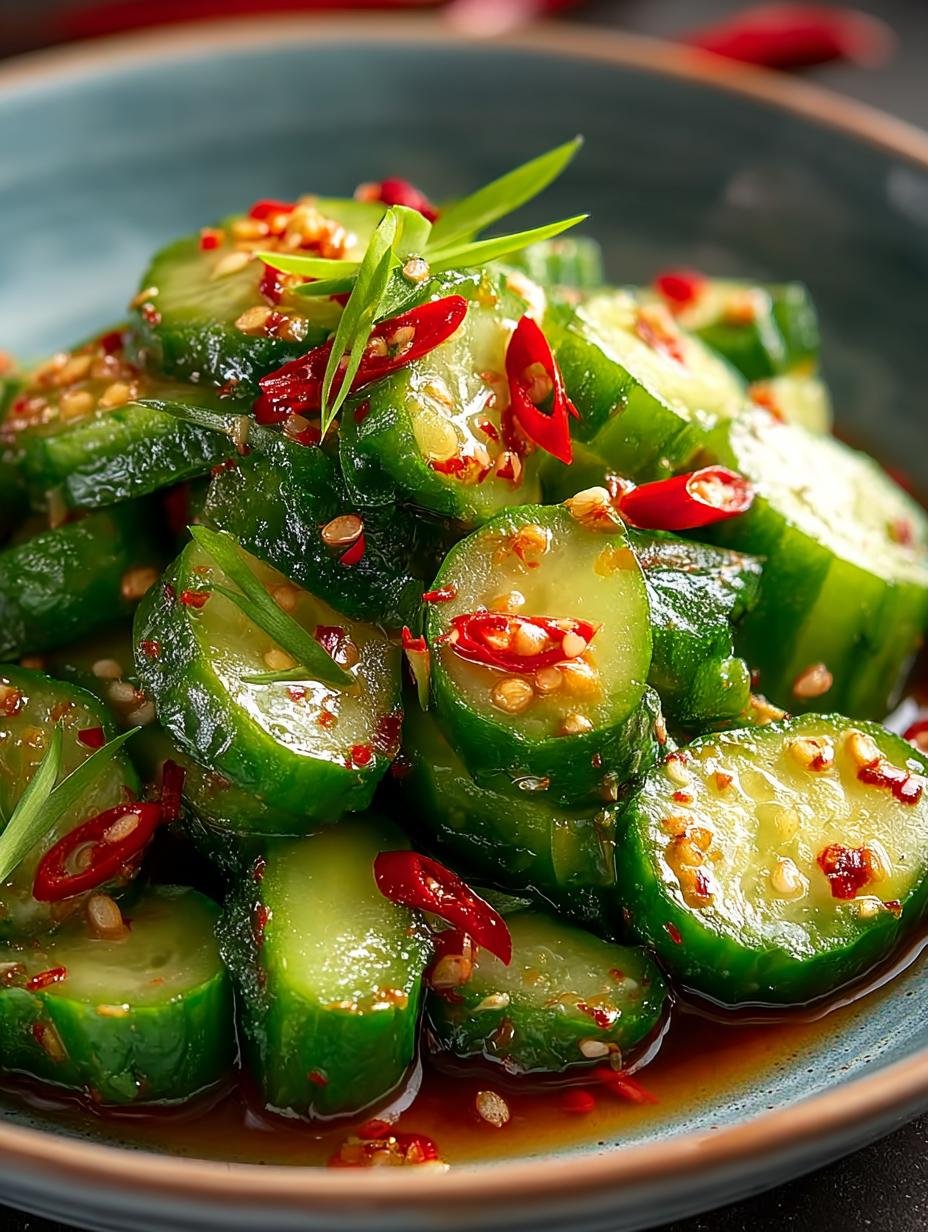 Fire Spicy Smashed Cucumber Salad: 5 Bold Flavors to Enjoy - Fire Spicy Smashed Cucumber Salad - main visual representation