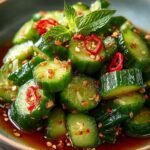 Fire Spicy Smashed Cucumber Salad