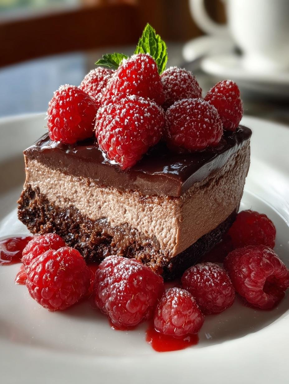 Delightful Homemade Chocolate Raspberry Dessert Recipe - HOMEMADE CHOCOLATE RASPBERRY DESSERT - main visual representation