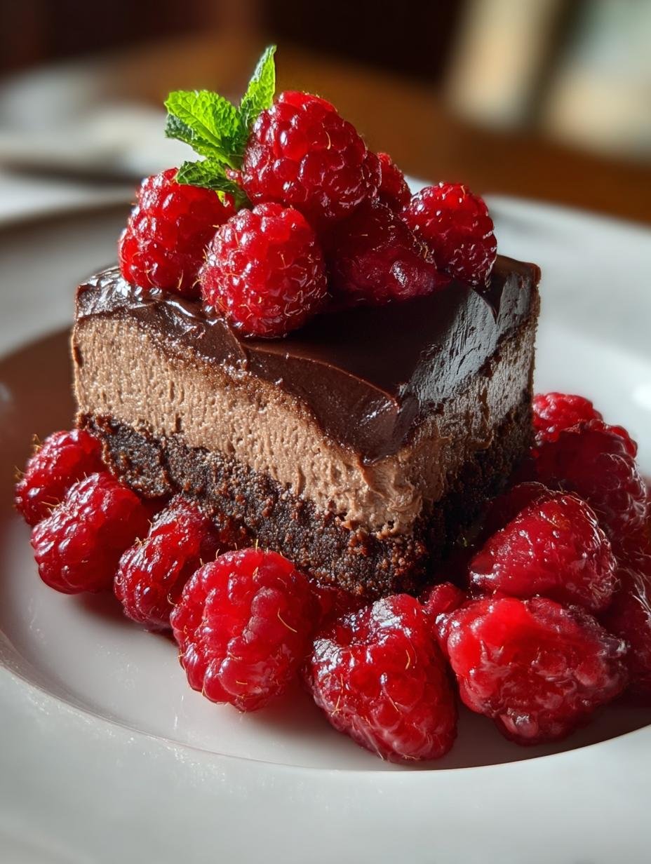 Delightful Homemade Chocolate Raspberry Dessert Recipe - HOMEMADE CHOCOLATE RASPBERRY DESSERT - additional detail