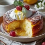 Indulge in Fluffy Lemon Ricotta Spoon Cake with Syrup Delight
