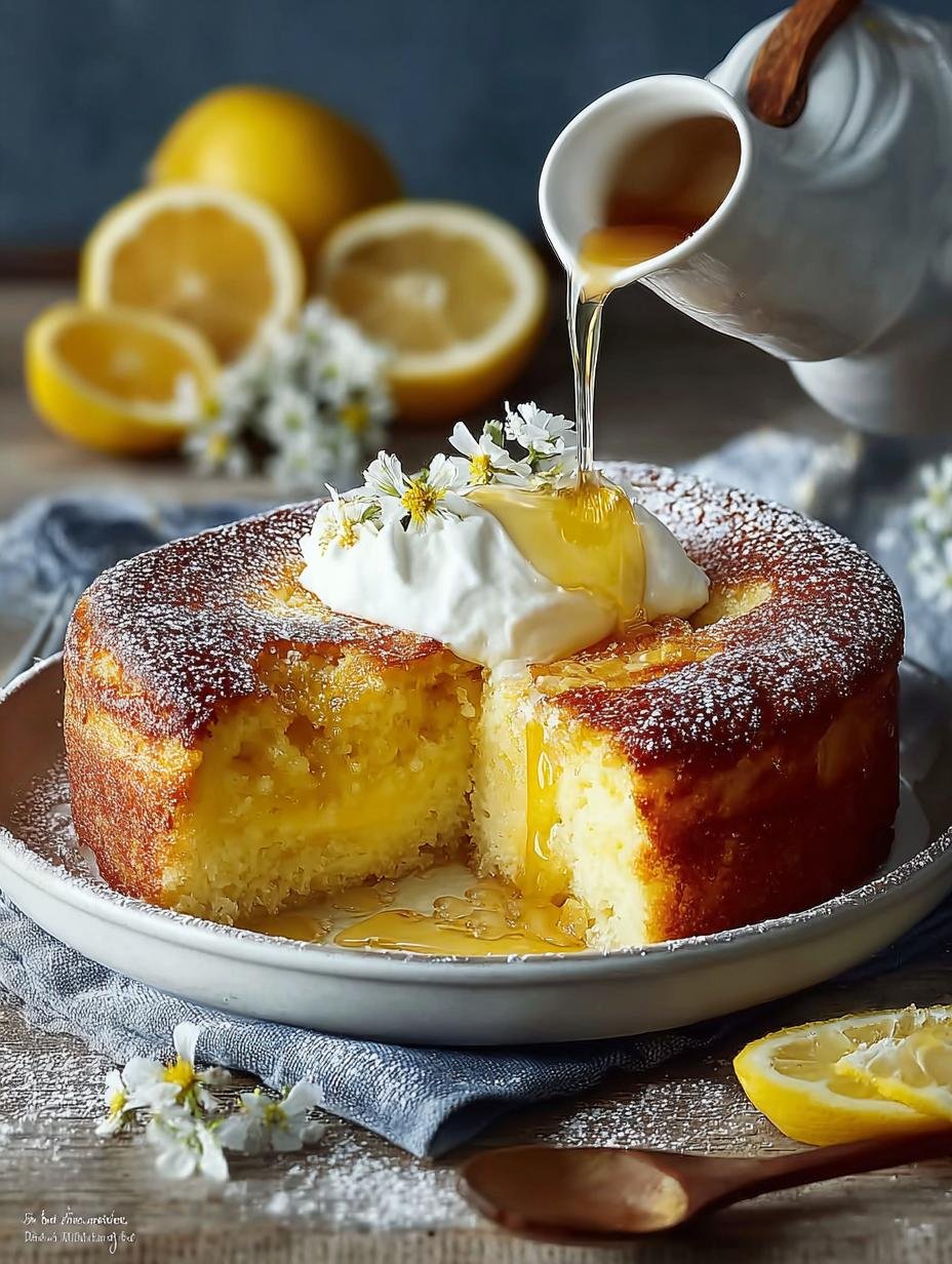 Indulge in Fluffy Lemon Ricotta Spoon Cake with Syrup Delight - Indulge in Fluffy Lemon Ricotta Spoon Cake with Syrup Delight - additional detail