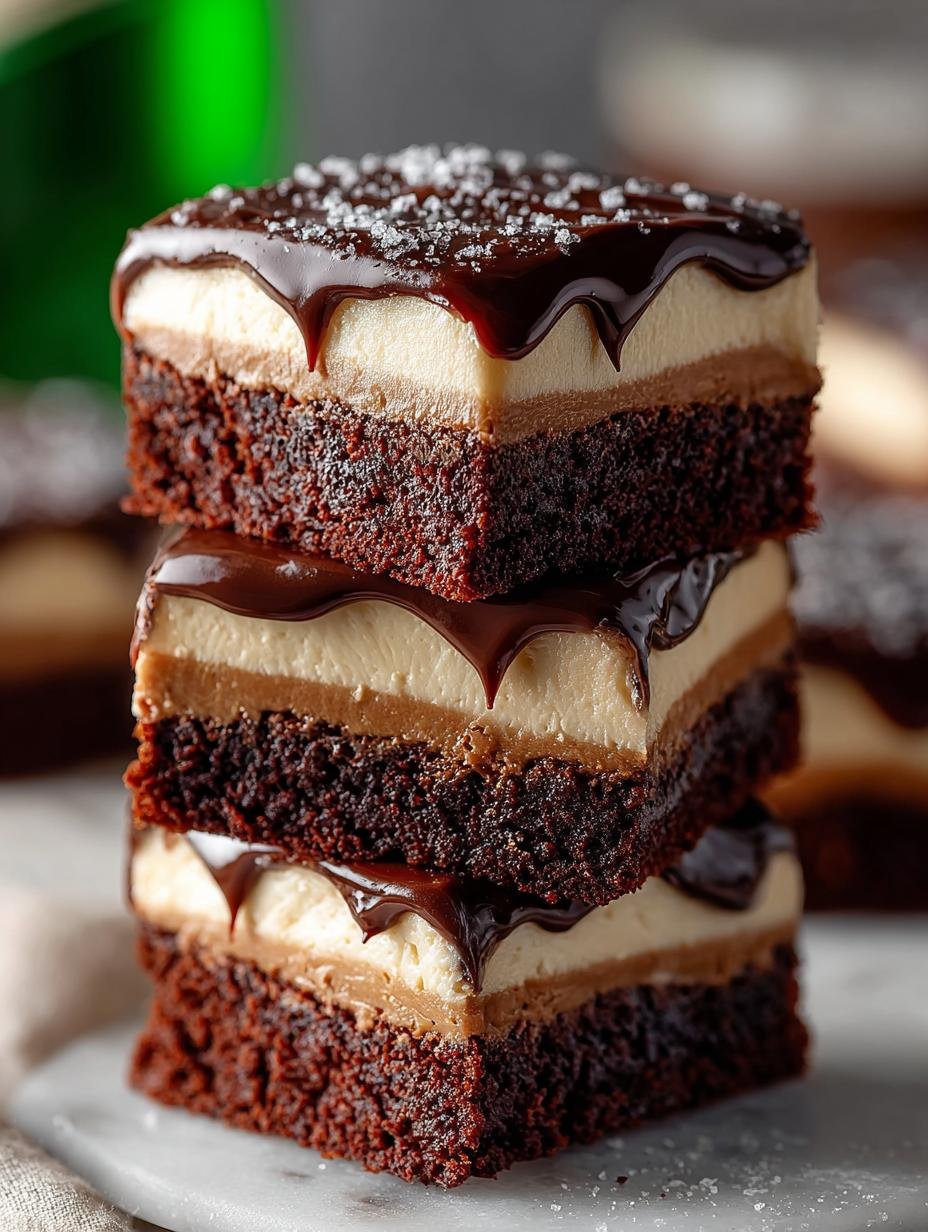 Indulge in Irish Cream Frosted Brownies Recipe - Irish Cream Frosted Brownies Recipe - main visual representation