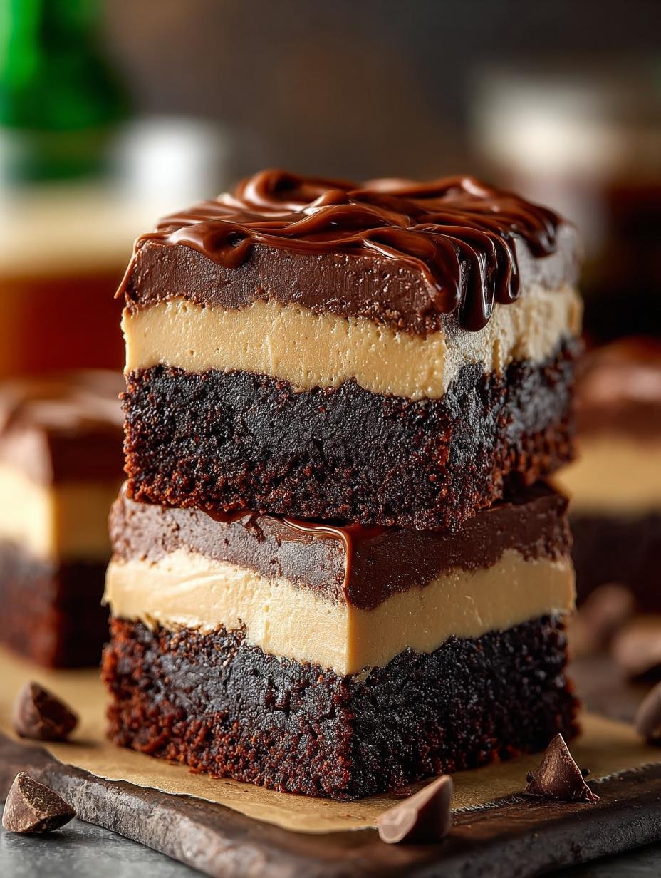 Indulge in Irish Cream Frosted Brownies Recipe - Irish Cream Frosted Brownies Recipe - additional detail