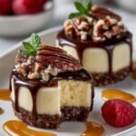 Mini Turtle Cheesecake Bites