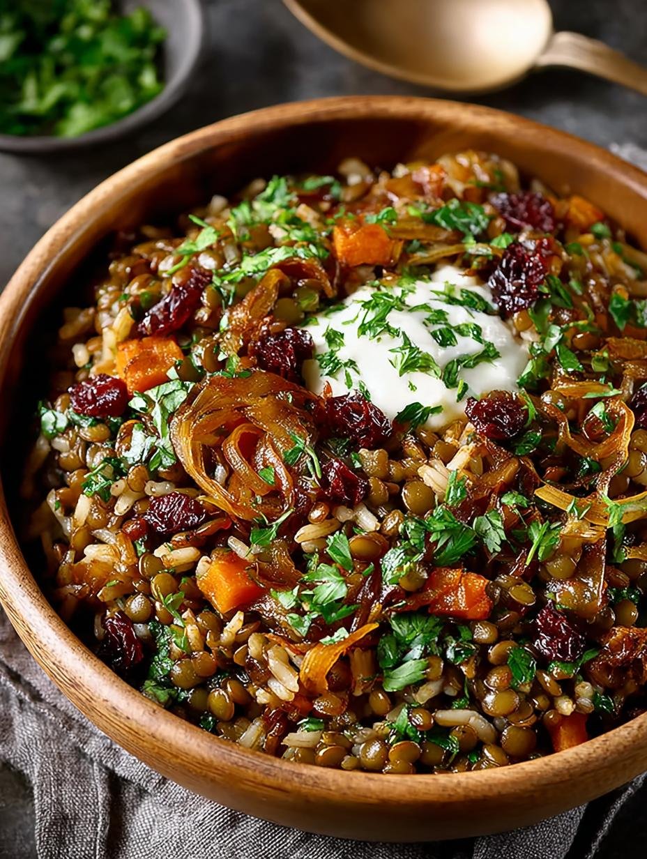Mujadara: Lebanese Lentils and Rice That Comforts You - Mujadara: Lebanese Lentils and Rice - additional detail