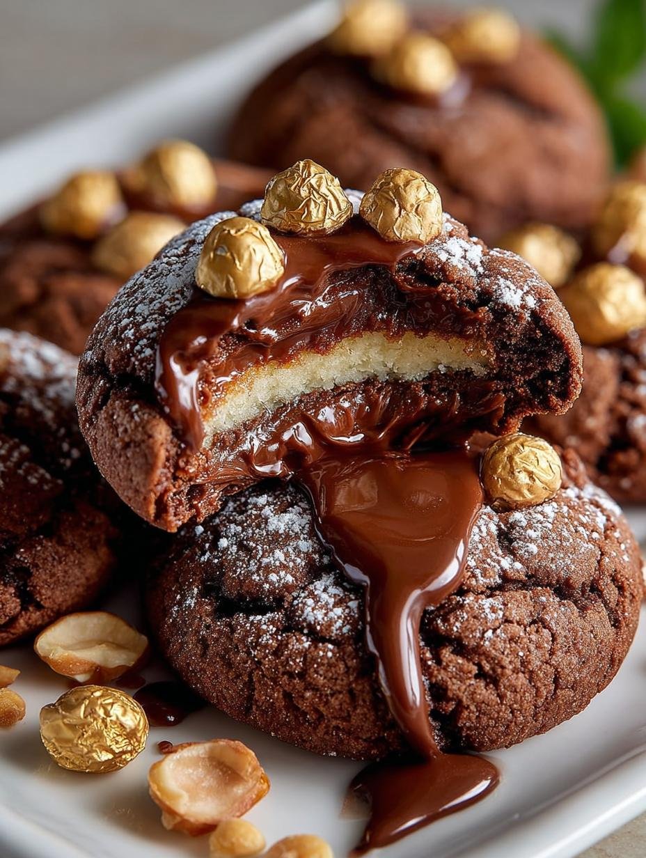 Nutella Ferrero Rocher Cookies: 17 Decadent Treats to Indulge - Nutella Ferrero Rocher Cookies - main visual representation