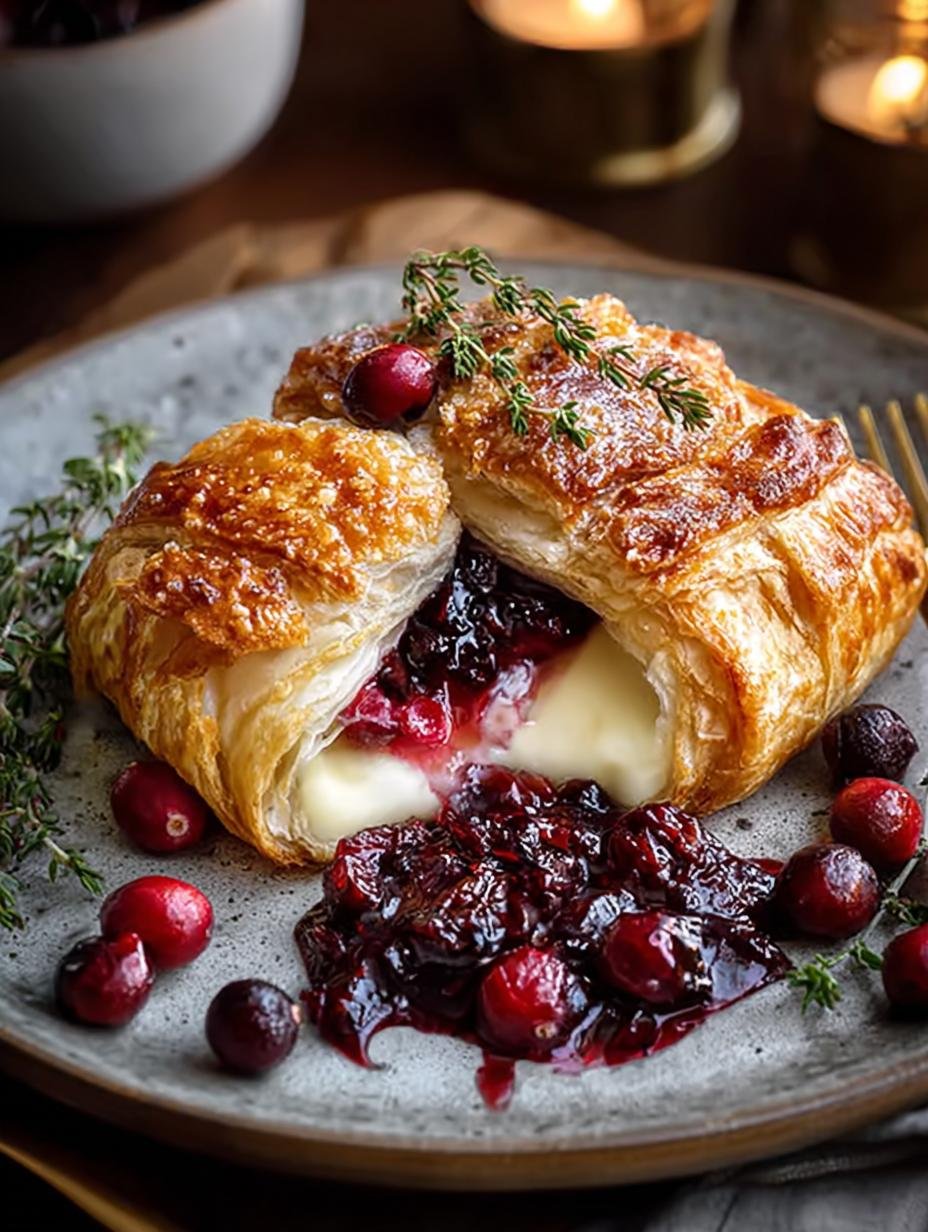 Pastry Wrapped Cranberry Brie: The Ultimate Holiday Delight - Pastry Wrapped Cranberry Brie - additional detail