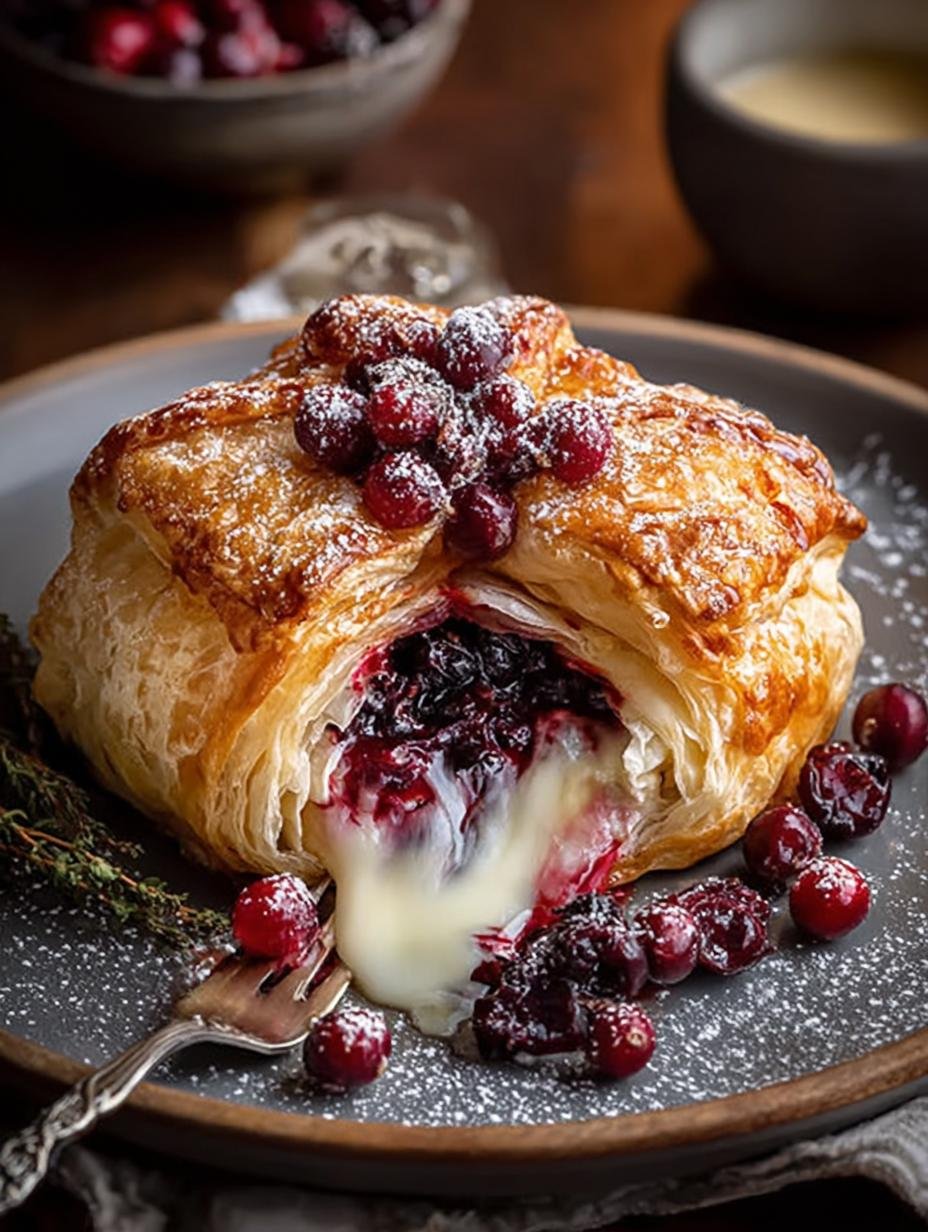 Pastry Wrapped Cranberry Brie