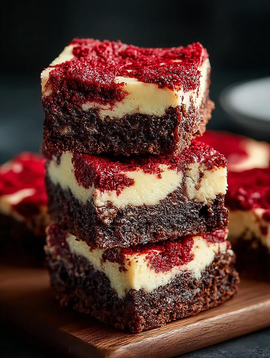 Irresistible Red Velvet Cheesecake Brownies Recipe - Red Velvet Cheesecake Brownies - additional detail