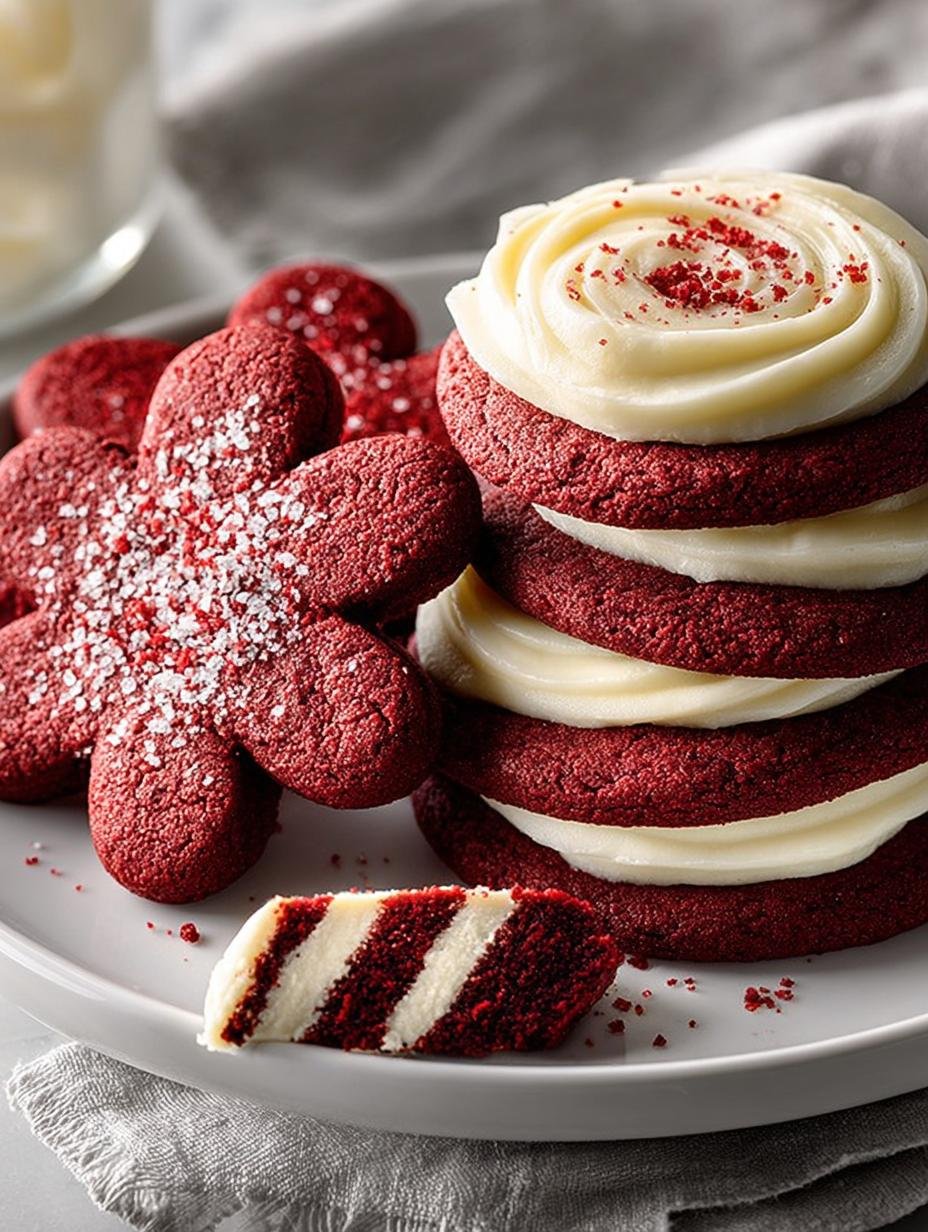 Red Velvet Cookies with Cream Cheese Frosting Recipe: 5 Stars - Red Velvet Cookies with Cream Cheese Frosting Recipe - main visual representation