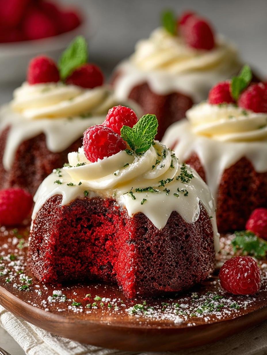 Red Velvet Mini Bundt Cakes Recipe: 12 Divine Bites