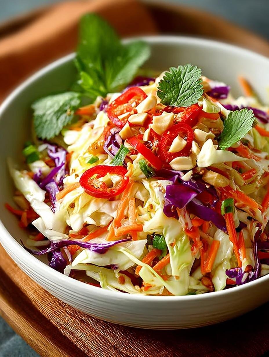 Refresh Your Day with Zesty Thai Cabbage Salad Delight - Refresh Your Day with Zesty Thai Cabbage Salad Delight - main visual representation