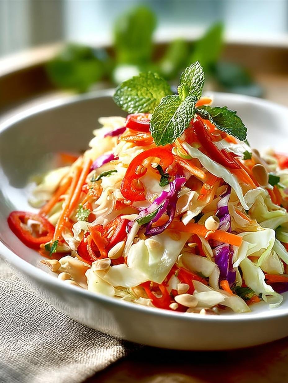 Refresh Your Day with Zesty Thai Cabbage Salad Delight - Refresh Your Day with Zesty Thai Cabbage Salad Delight - additional detail