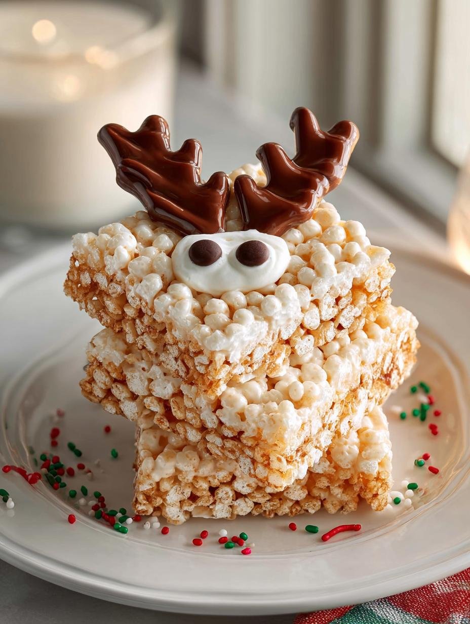 Delightful Reindeer Rice Krispie Treats for Christmas 3 Delightful Reindeer Rice Krispie Treats for Christmas - Reindeer Rice Krispie Treats - additional detail