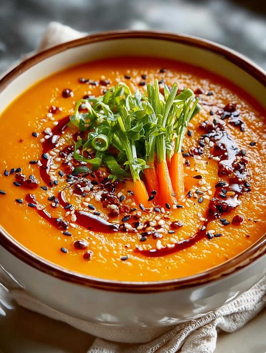 Spicy Miso Carrot Soup: 5 Steps to Cozy Vegan Comfort - Spicy Miso Carrot Soup - main visual representation