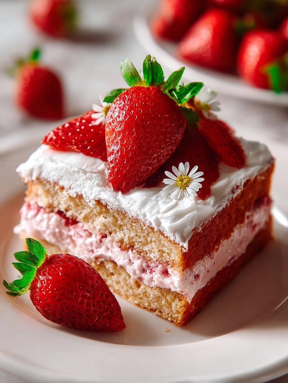 Strawberry Cake with Cream Cheese Frosting Recipe: 10 Steps