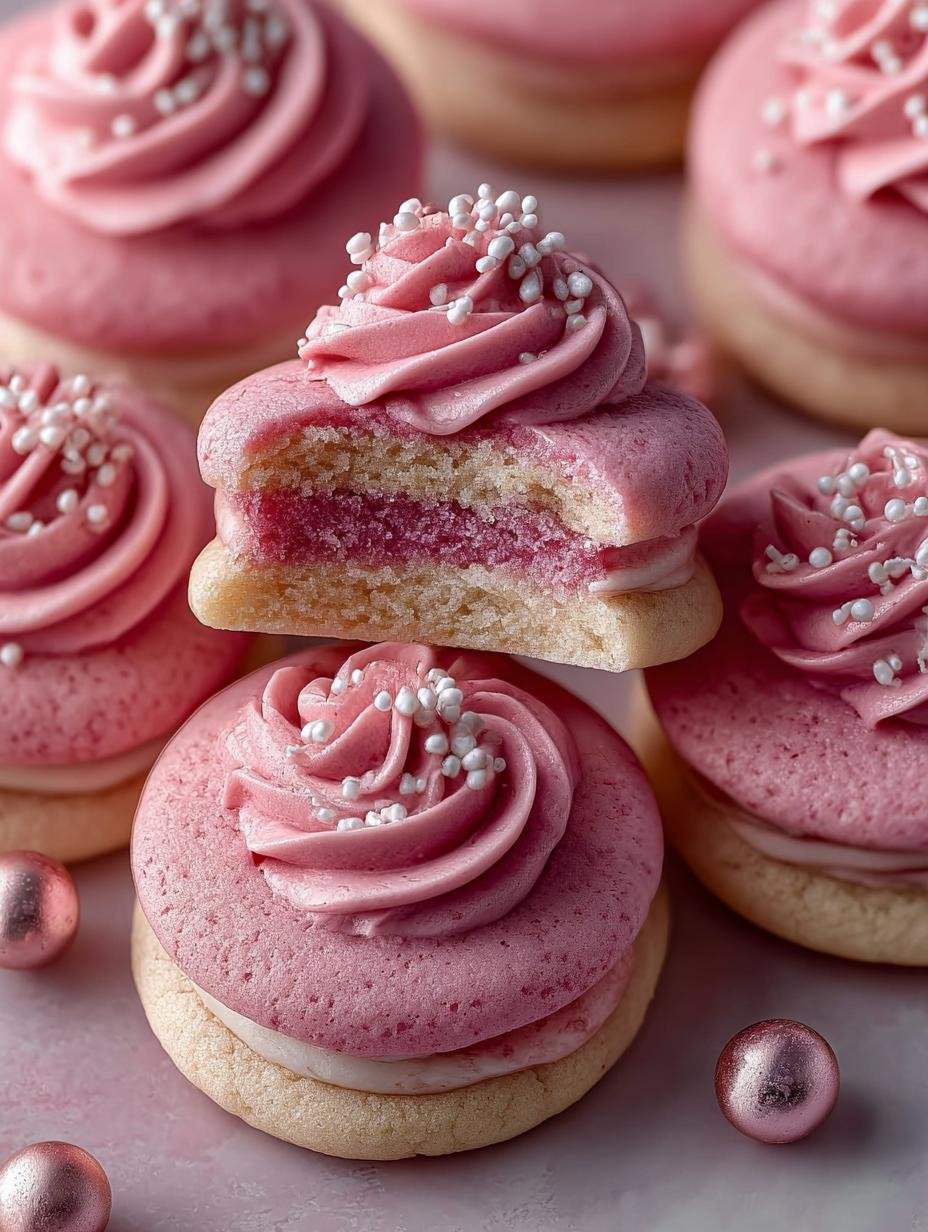 Sugar Plum Fairy Cookies with Berry Buttercream Delight