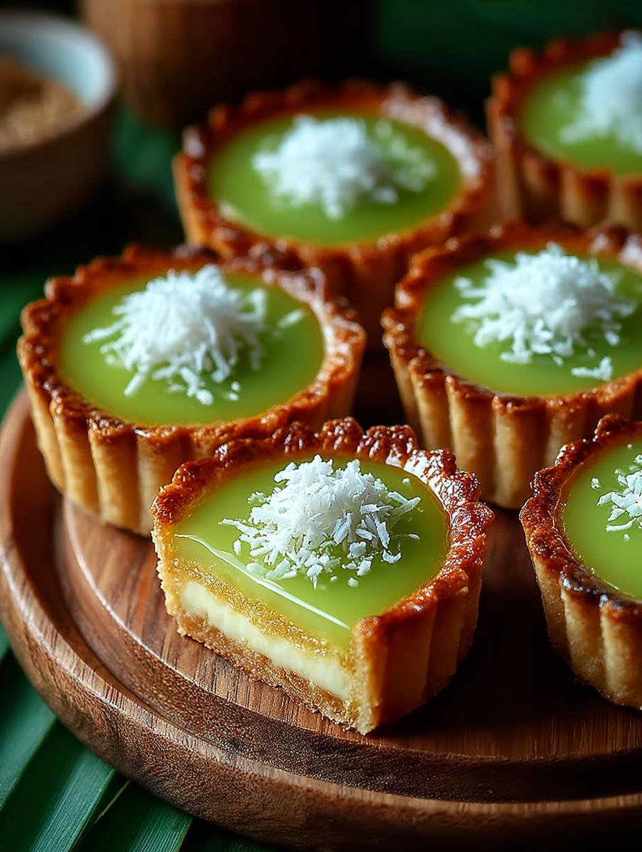 Thai Pandan Coconut Tarts: 12 Irresistible Mini Treats - Thai Pandan Coconut Tarts - additional detail