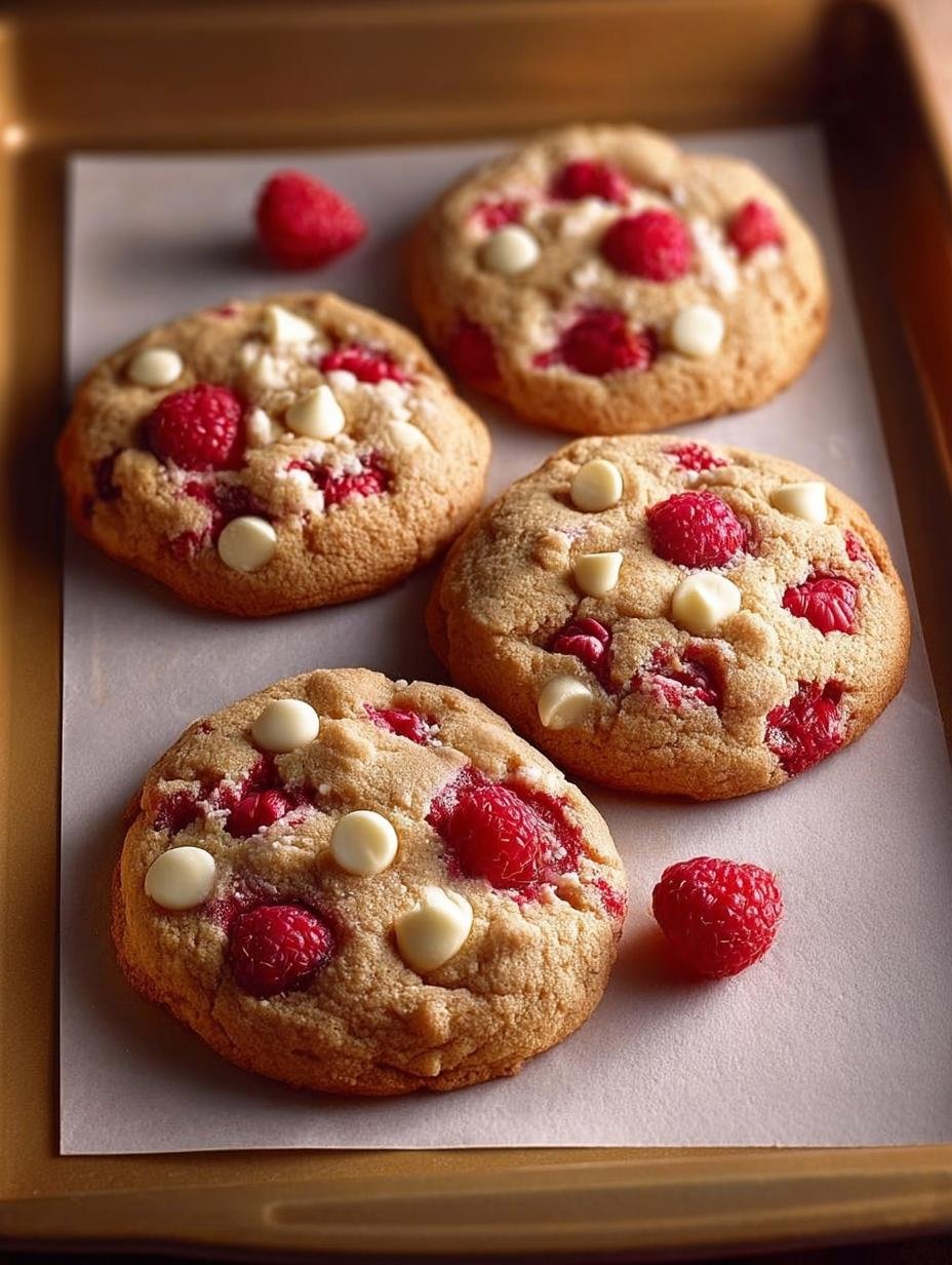 White Chocolate Raspberry Cookies