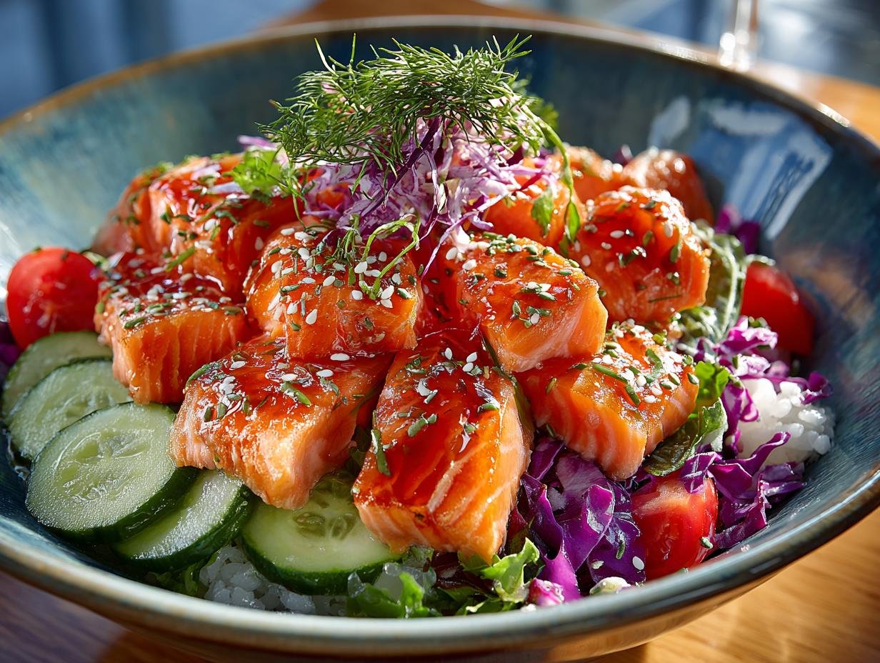 Bang bang salmon bowls: 5 reasons to try this easy recipe - Bang bang salmon bowls: Discover this easy rice bowl recipe! - additional detail