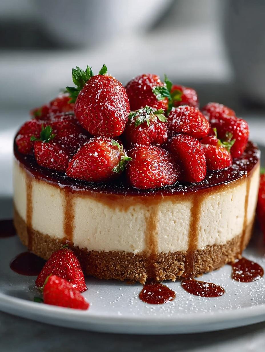 Biscoff Cheesecake with Sumac Strawberries That Delight 1 Biscoff Cheesecake, Sumac Strawberries, Dessert Recipe