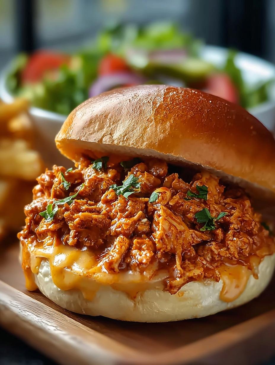 Delicious Cajun Chicken Sloppy Joes with Creamy Cheese Sauce - Cajun Chicken Sloppy Joes - main visual representation