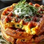 Cheddar Jalapeño Cornbread Waffles