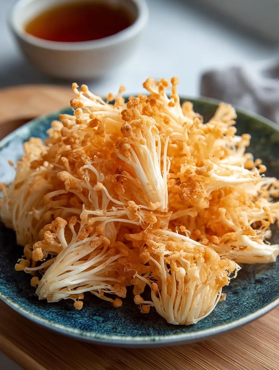 Crispy Fried Enoki Mushrooms That Will Delight You - Crispy Fried Enoki Mushrooms - additional detail