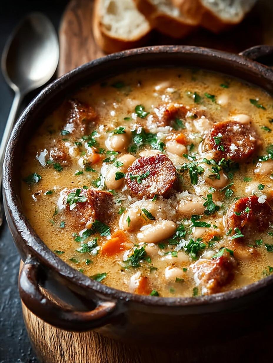 Delicious Creamy Bean Soup with Sausage for Cozy Nights 1 Delicious Creamy Bean Soup with Sausage for Cozy Nights