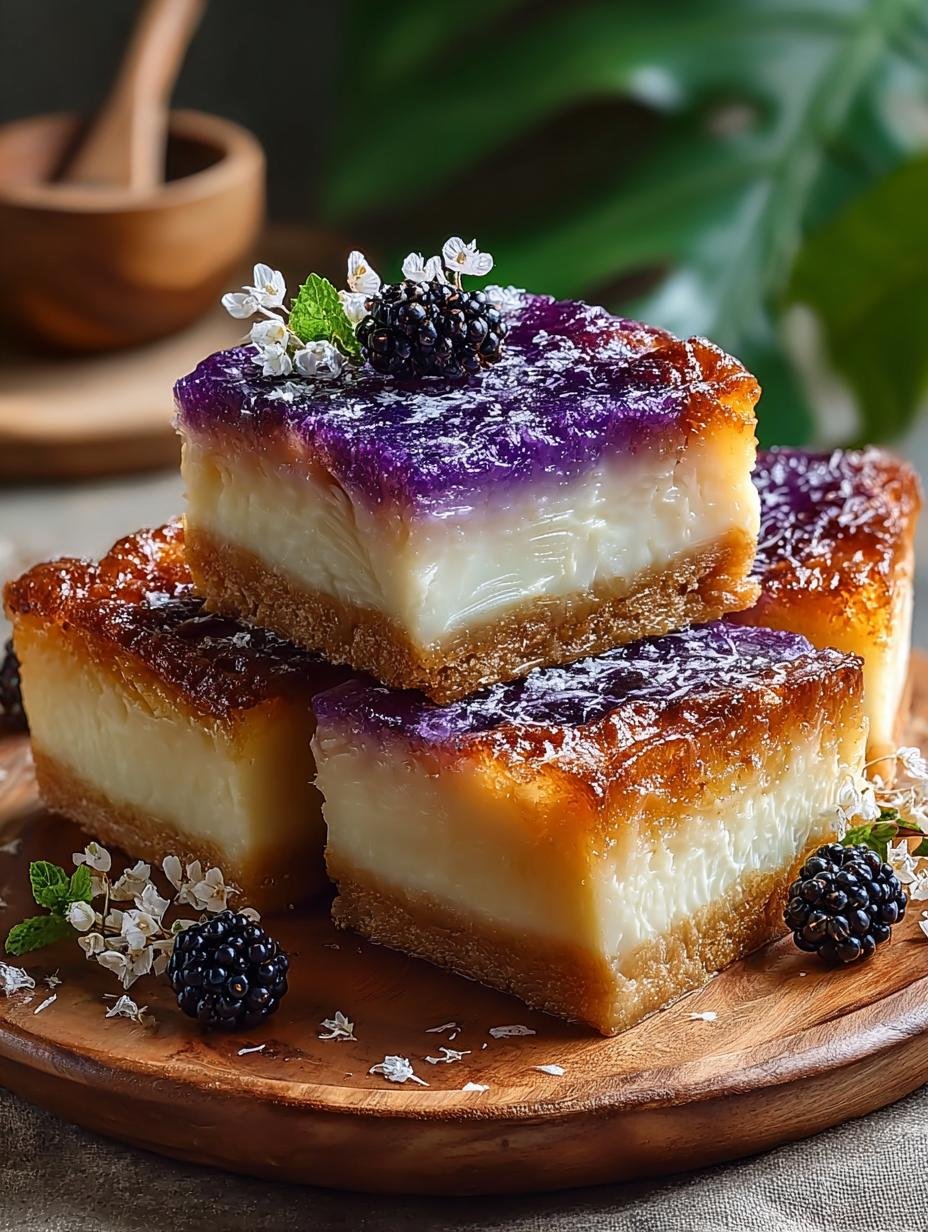 Delicious Ube Cassava Cake with Macapuno: A Sweet Delight 3 Delicious Ube Cassava Cake with Macapuno: A Sweet Delight - Delicious Ube Cassava Cake with Macapuno: Your Sweet Escape! - additional detail