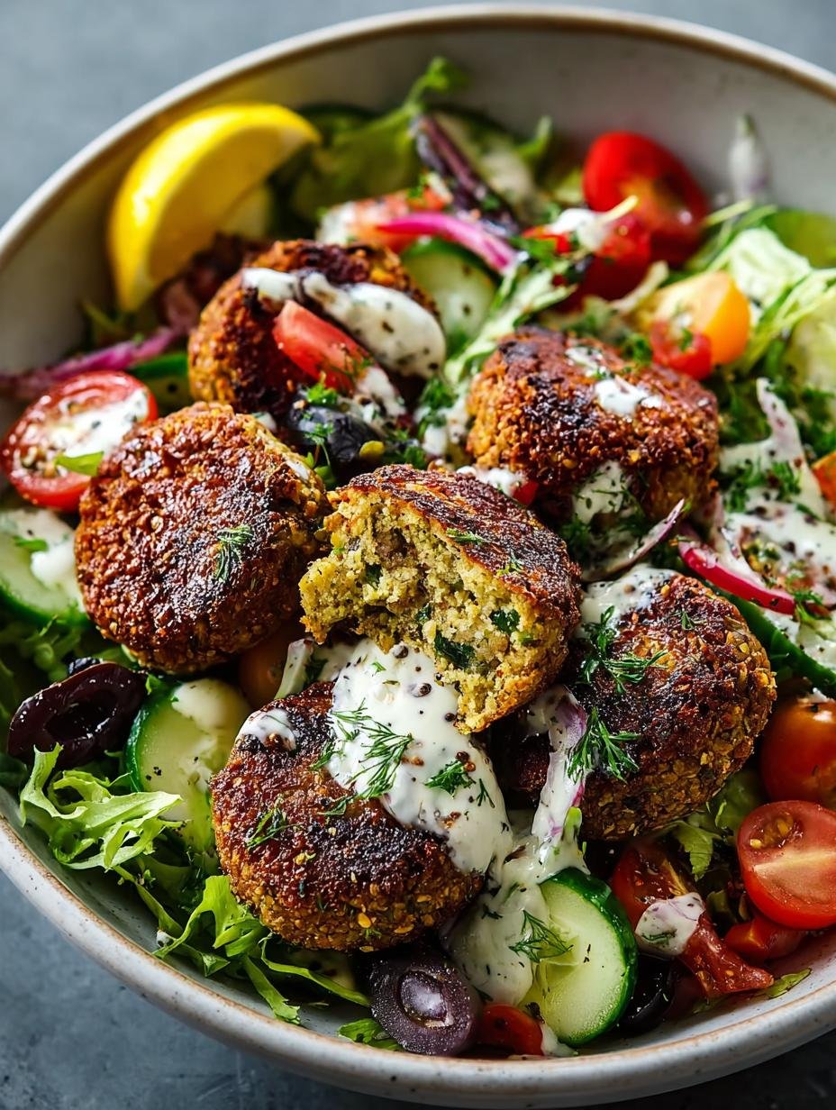 Falafel Salad: 7 Flavorful Benefits You Can't Resist - Falafel Salad, Lemon Garlic Dressing, Flavorful Salad - main visual representation
