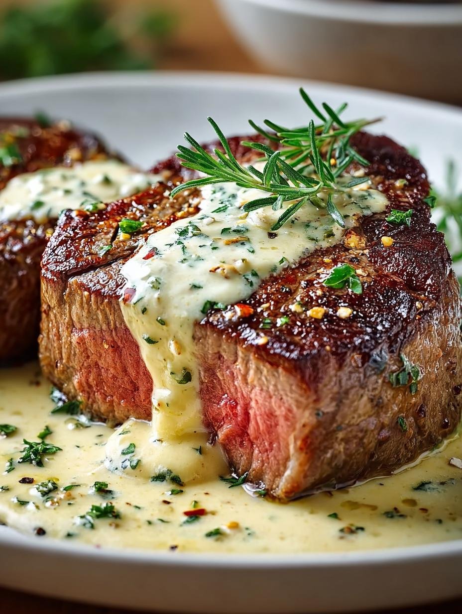 Garlic Butter Steak with Parmesan Cream Sauce Delight - Garlic Butter Steak, Parmesan Cream Sauce, Steak Recipe, Easy Dinner - main visual representation
