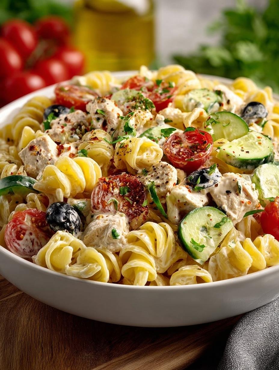 Delicious High Protein Pasta Salad in 30 Minutes - High Protein Pasta Salad - additional detail
