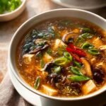 Hot and Sour Chicken Mushroom Soup Recipe