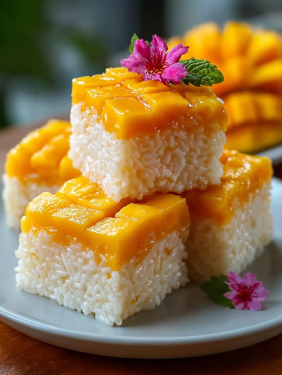 Irresistible Thai Mango Sticky Rice Treats to Savor 2 Irresistible Thai Mango Sticky Rice Treats to Savor - Irresistible Thai Mango Sticky Rice Treats (Vegan, Gluten-Free) - main visual representation