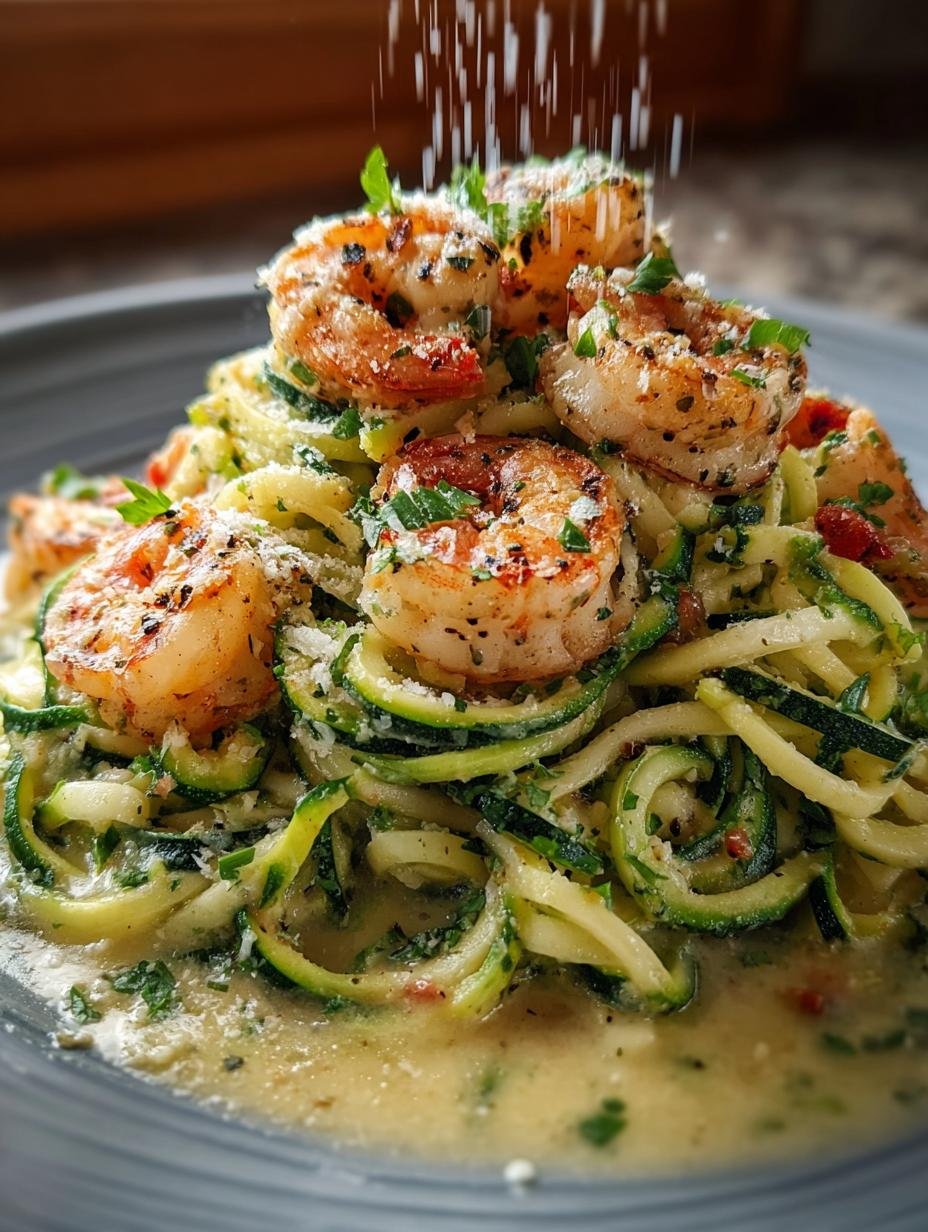 Keto Shrimp Alfredo Zoodles: 7 Reasons to Love This Dish - Keto Shrimp Alfredo Zoodles: A Delicious Low-Carb Delight! - main visual representation
