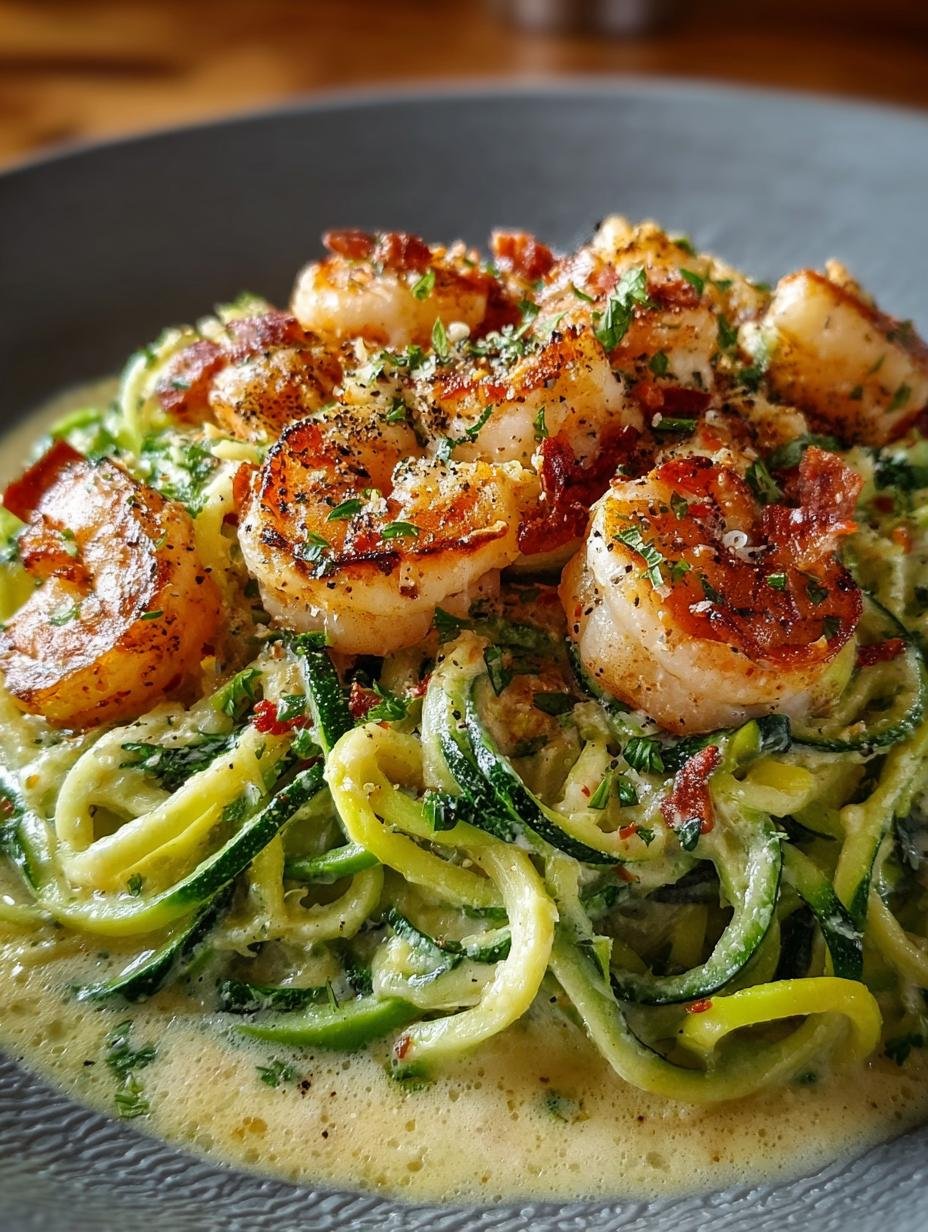 Keto Shrimp Alfredo Zoodles: A Delicious Low-Carb Delight!