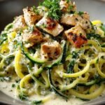 Low-Carb Chicken Alfredo Zucchini Noodles That Satisfy!
