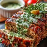 Mediterranean Meatloaf with Garlic Herb Sauce