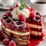 Red Velvet Marble Waffles