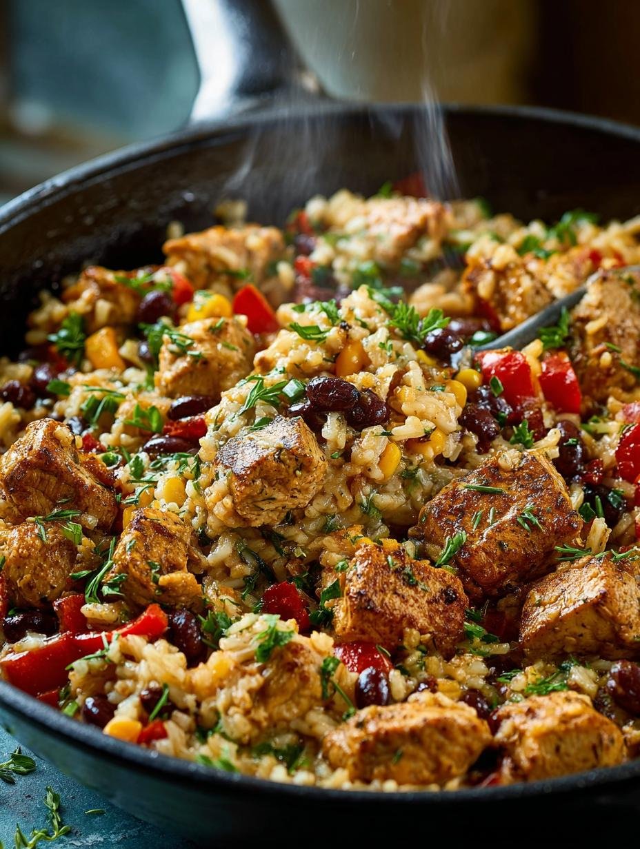 Delicious Southwest Chicken Rice Skillet Recipe - SOUTHWEST CHICKEN RICE SKILLET - additional detail