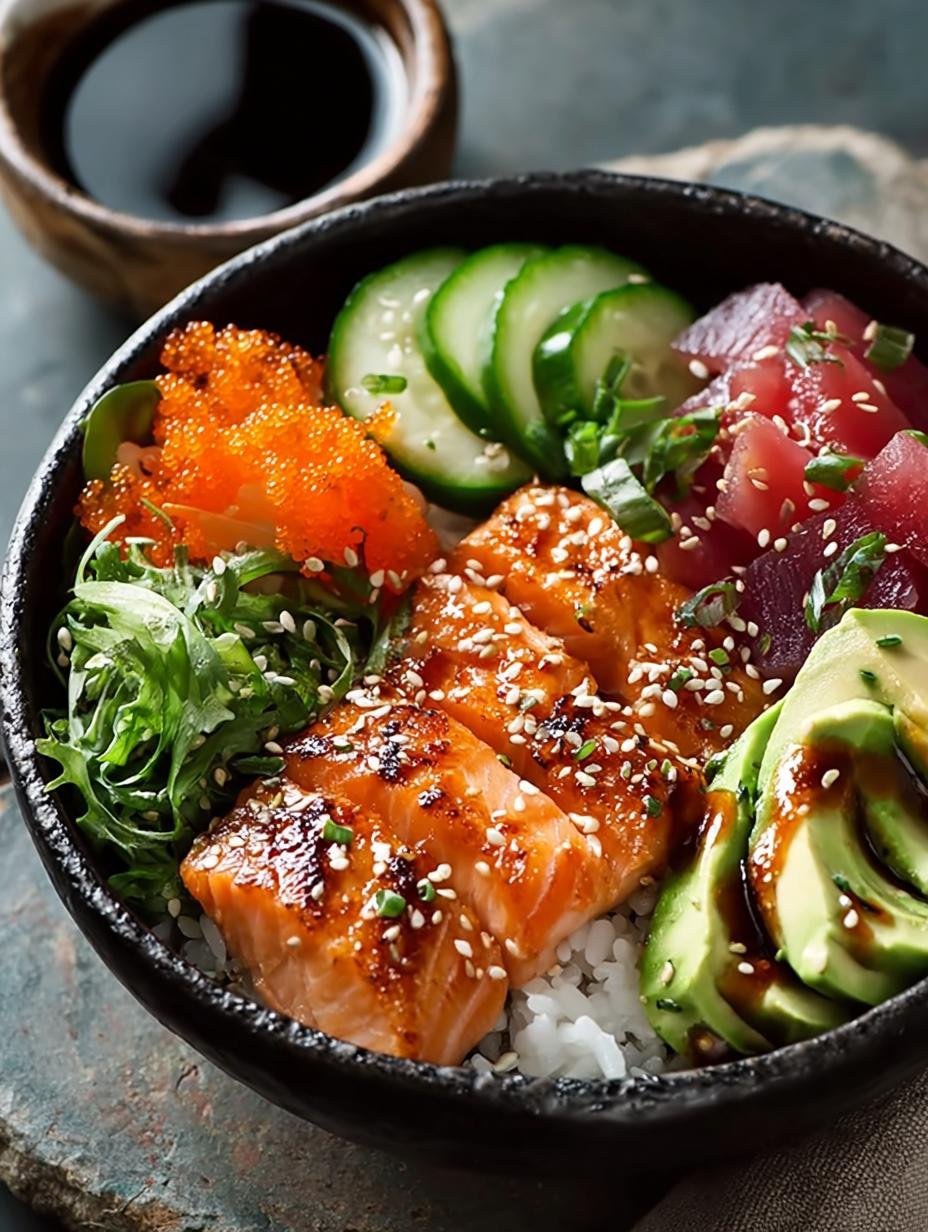 Delicious Salmon Sushi Bowl: A Fresh and Healthy Delight - Salmon Sushi Bowl - main visual representation